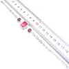 Luckyshine Elegant Bracelet Women's Bi Colored Tourmaline Gems Rectangle Bracelet Jewelry 925 Silver Bracelet Bangles Friend Gifts Jewelry