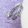 Hurtowy pierścień kosmetyczny dla 925 srebro z Cz Diamond Ladies Pierścień palca wskazującego z oryginalnym prezentem urodzinowym
