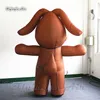 Komik Giyilebilir Yürüyüş Şişirilebilir Köpek Kostümü 2m Reklam Yavru Yavru Balon Patlama Karikatür Hayvan Maskotu Events için