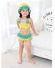 3pcs/set Baby girls swimsuit strawberry Pineapple girl cute bekini set children summer beach bathsuit 1-8 years swimwear