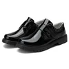 Sapatos de couro para meninos para meninos, sapatos de colégio de couro, crianças Oxford Black Wedding Rubber Pigskin