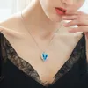 Asas Colar de cristais de Swarovski colares moda jóias para mulheres coração de anjo mãe mãe mãe