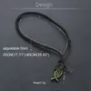 Stone Beads Chain Colar Mens Religious Letter Fish Symbol Pendant&Necklace for Women Leather Cord Necklace Jewelry CN09