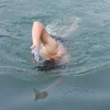 1ペアブルーシリコン水泳グローブカエル爪ハンドパドル足泳ぎウェブベッドグローブ子供大人の水着の逸脱ウォータースポーツ