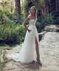 Limor Rosen Summer Country Wedding Suknie z ramion koronkowe tanie boho sukienki ślubne bez przodu szkiełki ślubne suknie ślubne z 2670481