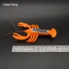 Solar-Lobster-Orange / Solar Power Mini Lobster Juguete para niños, Juegos de enseñanza Regalo de cumpleaños Juguete solar Insecto divertido