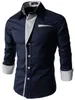 Herrenhemden Camisa Masculina Langarmhemd Männer Koreanisches Slim Design Formal Casual Male Dress Shirt Größe M-3XL255g