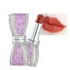Jumei star Butterfly-knot lipstick with diamond rhinestones 8 colors waterproof long lasting velvet matte glitter lipstick 2.8g