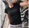 Yaz Seksi Kısa kollu kadın Çabuk kuruyan Spor Giyim Sıkı Yoga Koşu Üst Yarım kollu Ince Spor T-shirt