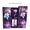 Gold Foil Plated Rose Flashing Luminous Rose Flower Golden Rose Wedding Decor Birthday Mother039s Day Valentine Day Boxed Gift 2572761