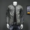 Men039s Blue Denim Vintage Classic Biker Motelcycle Jacket Stand Collar Retro Slim Fit Distrawer Racer Jeans Coat Drop Shippin11317352525