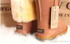 Hiver chaud GGD Gooses classique Australie bottes hautes imperméable en cuir de vachette véritable bottes de neige Bailey Bowknot chaussures chaudes pour les femmes