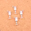 117 pièces breloques verre à vin Antique argent plaqué pendentifs faisant bricolage à la main tibétain bijoux en argent 20*7*5mm