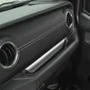 Decorazione della striscia di rivestimento della maniglia del copilota Argento per Jeep Wrangler JL 2018 Presa di fabbrica Accessori interni auto di alta qualità203h