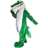 2019 Завод горячей продажи Зеленый крокодил костюм талисмана шаржа Real Photo