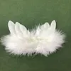 Fournitures de fête ailes de plumes d'ange pour l'artisanat, Mini ailes blanches, décoration de cadeau de fête à faire soi-même, accessoire de photographie pour enfants