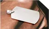 Blank Engravable Stainless Steel Dog Tag Military Shape Men Pendant for boys Customized Tags 200 pcs/lot DHL Free Shipping