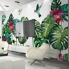 Personnalisé Toute Taille Papier Peint Mural 3D Feuille Verte Moderne Simple Style Nordique Peinture Murale Salon TV Canapé Chambre Fonds D'écran 3D