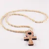 Bon Bois Pendentif Colliers Égyptien Power of Life Design Goodwood Charme En Bois Perles Collier pour Femmes Mode Hommes Hip Hop Bijoux Cadeau