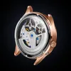 Dom Mechanical Watch Men Szkielet zegarek Automatyczne mechaniczne męskie zegarki skórzane zegarki Wodoodporne samodzielne gry