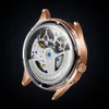 Dom Mechanical Watch Men Skeleton Orologio da uomo meccanico Automatico Orologi in pelle autentica Orologio autoprofondante M12706666304