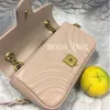 Äkta läderdesigner lyxig axelväska kärlek hjärta v vågmönster satchel handväskor purses kedja handväska crossbody handväska lady tygväskor storlek 22 cm 5 färger