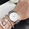 브랜드 시계 여성 소녀 스타일 금속 강철 밴드 쿼츠 손목 시계 AR19
