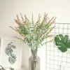 5 Gabeln Kunststoff Eukalyptus Simulation Zweig Display Blume Zuhause Hochzeit Dekoration künstlicher Blumenstrauß gefälschte Pflanze Blumenwand