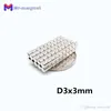 100st 3 * 3 3x3 mm Magnetskiva sintrad NDFEB Undervisning Magnet 3mm Super Strong Rare Earth Neodym Magnets Runda Skivstång