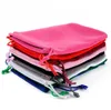 Sacos de veludo Bióias Embalagem de Casamento Festa rosa Presentes Drawstring Bolsas 10x12cm (3,5 x 4,75 polegadas)