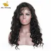 Uzun İnsan Saç Peruk Gevşek Dalga Ön Dantel 13 * 6 13 * 4 Lacefrontal Virginhair Wigfor Siyah Kadın