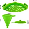 Filtro a scatto in silicone e 2 imbuti pieghevoli