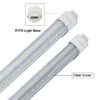 R17D Rotatable HO Base 8FT LED Tube Light V Shaped 72W 120W Equivalent Shop Lights 8FT Dual-Ended Power Cold White 6000K200T