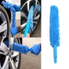 4pcs strumento per la pulizia delle ruote dell'auto spazzola per il lavaggio flessibile extra lungo morbido in microfibra Noodle ciniglia Cleaner Accessorie blue266D