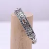 S925 Sterling Silver Ancient Retro Vintage Gravering Mönster Double Tiger Head Armband8028623