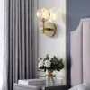 New Modern Crystal Wall Lamp For Bedroom Brief Design GoldBronze Wall Sconce Lighting Living Room Bedside Wall Light Fixtures 90