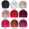 18 colori Accessori per bambini Neonato Bambino Bambini Neonato Ragazza Turbante Berretto in cotone Cappello invernale Caldo Cappuccio morbido Nodo solido Avvolgere morbido