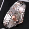 Herren Uhr Automatische Bewegung Gleitleuchten Second Hand Saphirglas Silber und Gold Armbanduhr Delivery267z