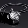 Ny gjutning Rostfritt stål Baby Turtle Hängsmycke Halsband Cool gåvor för män Boys Baby Lovely Gift