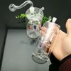 Pipa da fumo Mini bong in vetro per narghilè Forma di metallo colorato Nuova bottiglia di fumo d'acqua in vetro alto Bubu