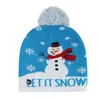 2020 Nyår LED Light Christmas Hats Beanie Tröja Stickad jul Ljus upp Stickad hatt för barn Vuxen för julfest 15 stil