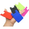 Universal Phone Soft Silicone Card Slot Cards Pocket Credit Holder med 3M Lim Back Cover Portable Card Carrier