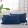 2 Pack Pillowcase Standard 20*30" Pillow Cases Christmas Pure Color Pillow Covers with Envelope Closure Queen and King Size Bedding Supplies