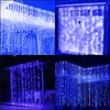 أضواء led الستار جليد ، نافذة الستار سلسلة الخفيفة الصمام عطلة أضواء سلسلة 3 * 3 متر 300 المصابيح ل حفل زفاف الديكور