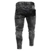 E-Baihui 2021 European and American Slim-fit Ripped Jeans Fashion Black Pants with Zipper Feet Skinny Casual Jeans L005