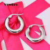 VowBro – boucles d'oreilles créoles circulaires de couleur or, grandes boucles d'oreilles rondes en acier inoxydable pour femmes, cadeaux pour femmes, 2021