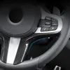 سيارة التصميم عجلة القيادة الإطار الديكور غطاء ألياف الكربون ملصقات اللون تقليم لسيارات BMW 3 سلسلة G20 G28 2020 الشارات الداخلية