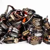 Wholesale Lots 30PCs Mix Styles Metal Leather Cuff Bracelets Men's Women's Jewelry Party Gifts
