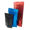 OEM Lege Plastic Mylar Bags Aluminium Folie Rits Lock Stand-up Pounch Verpakking Zak voor Lange termijn Bloem Voedsel Opslagbescherming Hersluitbaar