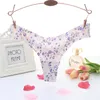 Sexy Seamless G-Strings Underwear Flower Print Briefs Women Panties Thong G Strings T Back Lingerie Clothes